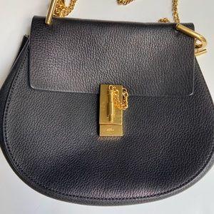 Chloe Drew bag large black and gold